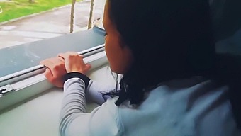 Sexy Girl Gets Window Fuck And Facial